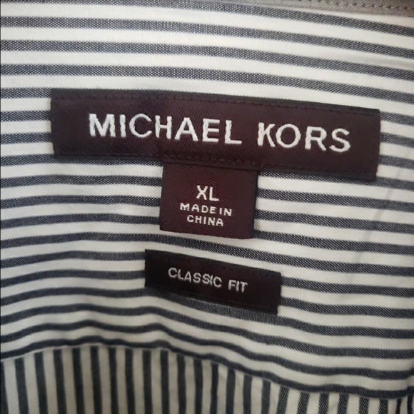 Michael Kors Striped Classic Fit Long Sleeve Casual Button Down - Picture 6 of 7